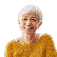 Older woman smiling at camera