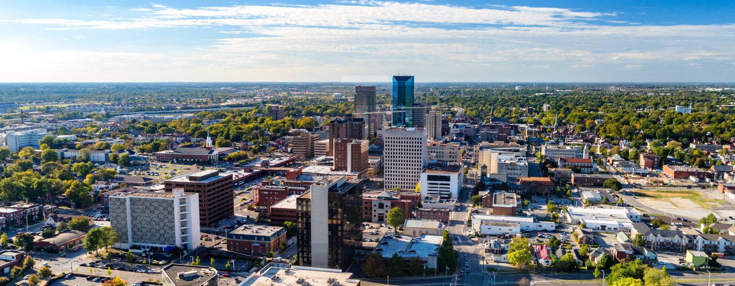 Aerial view of Lexington, Kentucky