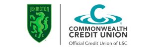 Commonwealth Credit Union and Lexington Sporting Club Cobranded Logo. 