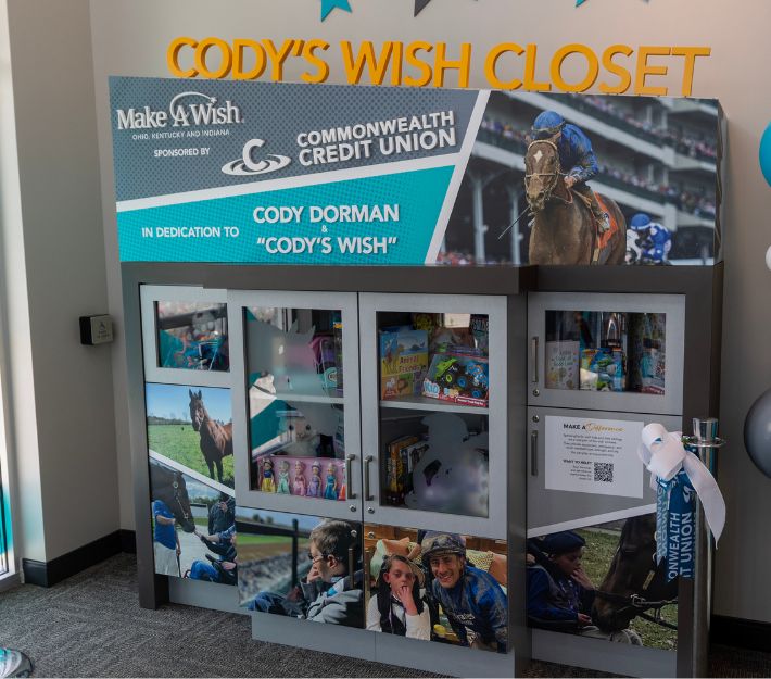 Cody's Wish Toy Closet located in Commonwealth Credit Union's Richmond Branch. 