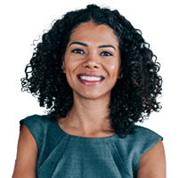 African American woman smiling at camera